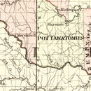 Vintage Indian Territory Map (Oklahoma) 1872