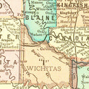 Vintage Map of Oklahoma 1899