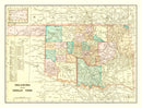 Vintage Map of Oklahoma 1899