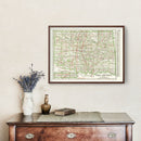 Vintage Map of Oklahoma 1915