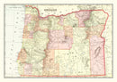Vintage Map of Oregon 1909
