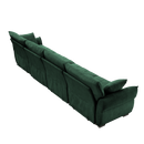 Modern 4-Seater Sofa, Solid Wood Frame In Premium Chenille