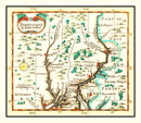 Vintage Map of Pennsylvania 1690