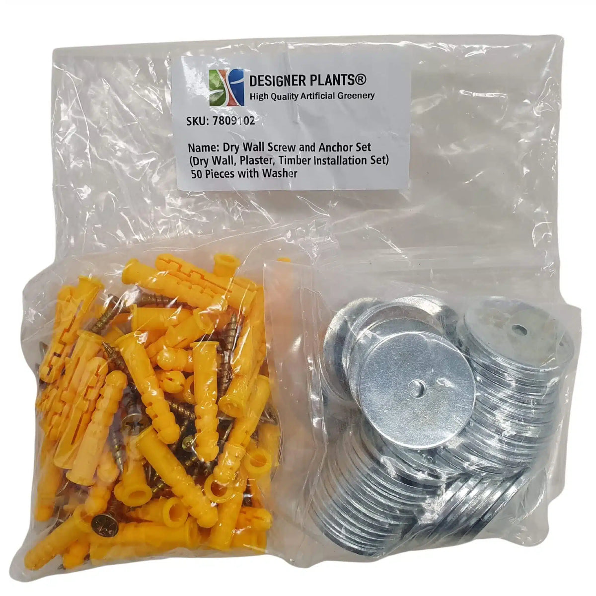 Screw, Washer and Plug Kit – Timber, Drywall and Plaster – 50 Pack, photo 2 of 5