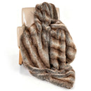 780GSM Soft Plush Fuzzy Luxury Faux Fox Fur Blanket for Sofa-Brown by LJGDeals