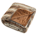 780GSM Soft Plush Fuzzy Luxury Faux Fox Fur Blanket for Sofa-Brown by LJGDeals