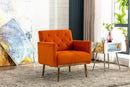 Accent Chair, leisure single sofa with Rose Golden feet