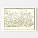Vintage Map of Pennsylvania 1804