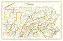 Vintage Map of Pennsylvania 1814