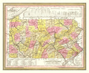 Vintage Map of Pennsylvania 1836
