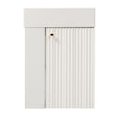 Floating Bathroom Vanity With Resin Basin, Left Side Storage - White by HouseOfZazla