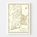 Vintage Map of Rhode Island 1795