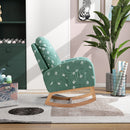 Modern Accent Rocker Armchair With Side Pocket, Upholstered High Back by Unique Piece Furniture