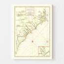 Vintage Map of South Carolina 1696