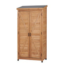 Outdoor Storage Shed With Vertical Tool Cabinet For Backyard by HouseOfZazla