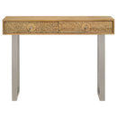 Harmony - 2 Drawer Table With Sled Base In Tones Accents - Natural