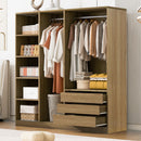 Doorless Storage Wardrobe For Dedroom With Shelves And 3 Drawers by HouseOfZazla
