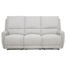 Sylmar Chenille Upholstered Power Reclining Sofa Dove Grey