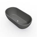 59 Inch Solid Surface Oval Freestanding Bathtub