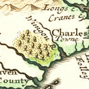 Vintage Map of South Carolina 1721