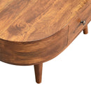 Mini Rounded Coffee Table - Chestnut by Unique Piece Furniture