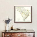Vintage Map of South Carolina 1814