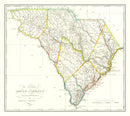 Vintage Map of South Carolina 1814