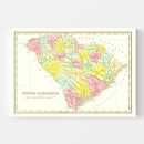 Vintage Map of South Carolina 1824