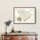 Vintage Map of South Carolina 1845