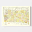 Vintage Map of South Dakota 1917