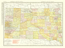 Vintage Map of South Dakota 1917