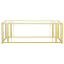 Adri 2-piece Coffee and End Table Set Matte Brass