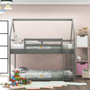Low Bunk Bed With House Shaped Frame And Ladder by Unique Piece Furniture