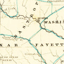 Vintage Map of Texas 1835