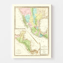Vintage Map of Texas 1836