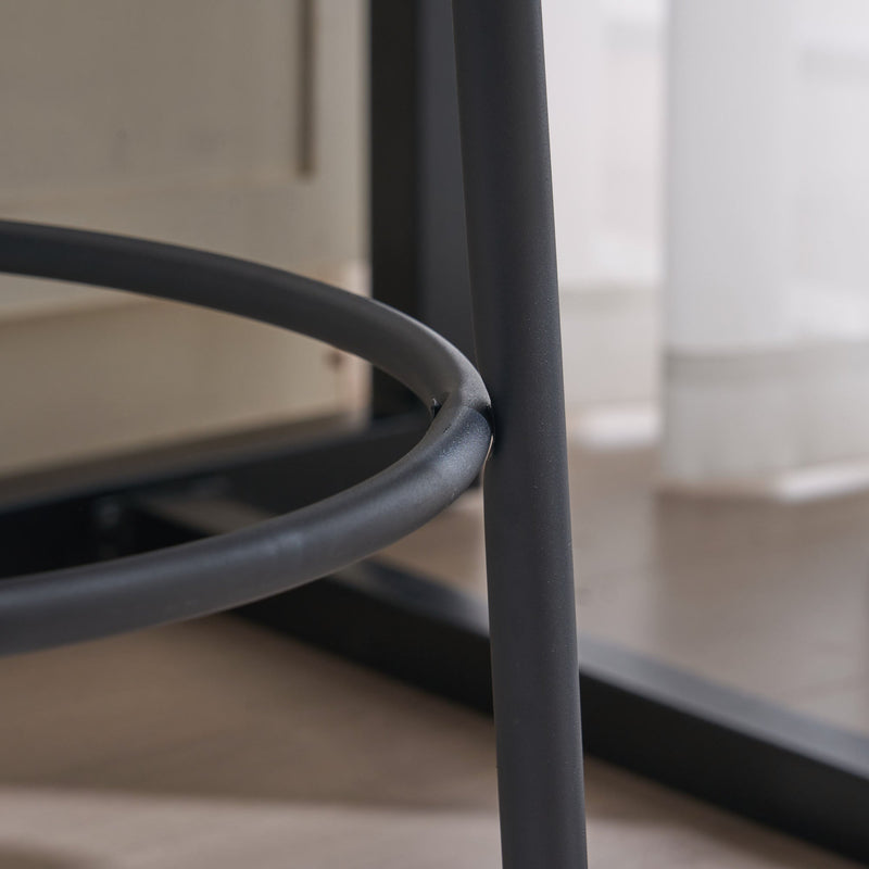 30" Tall, Round High Bar Stools, Set of 2 - Contemporary upholstered dining stools for kitchens, coffee shops and bar stores - Includes sturdy hardware support legs