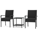 3 Piece Patio Furniture Set with Seat Cushions and Tempered Glass Tabletop by LJGDeals