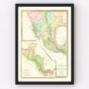 Vintage Map of Texas 1836