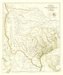 Vintage Map of Texas 1841