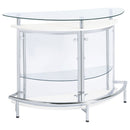 Strick - Freestanding Glass Top Home Bar Wine Cabinet - White