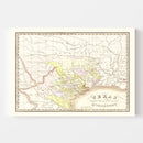 Vintage Map of Texas 1842