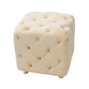 Modern Upholstered Ottoman, Exquisite Small End Table, Soft Foot Stool, Dressing Makeup Chair, Comfortable Seat For Living Room, Bedroom, Entrance by Unique Piece Furniture
