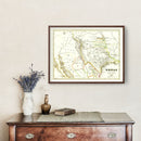 Vintage Map of Texas 1846