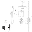 Dual Shower Head 16" Ceiling Mount Square Shower System With Rough In Valve by HouseOfZazla
