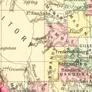 Vintage Map of Texas 1860