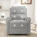 Manual Recliner Massage Chair With Swivel Rocker, 8 Massage Modes, Side Storage Pocket