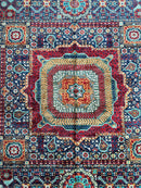 Hand-Knotted Mamluk Wool Rug – 8'4" x 9'9" – Intricate Geometric Masterpiece