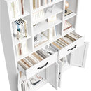 Industrial Bookcase Tall With Adjustable Shelves, Drawers & Doors by HouseOfZazla