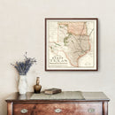 Vintage Map of Texas 1877