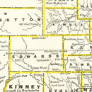 Vintage Railroad Map of Texas 1888